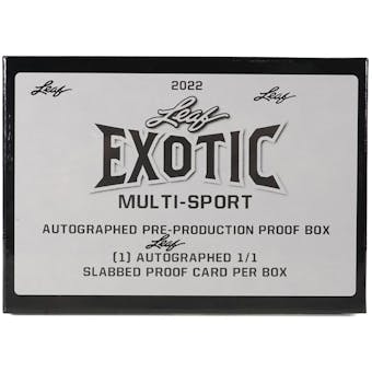2022 Leaf Exotic Multi-Sport Autographed Pre-Production Proof Edition Hobby Box