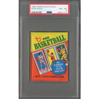 1980/81 Topps Basketball Wax Pack PSA 8 *1771 (Reed Buy)