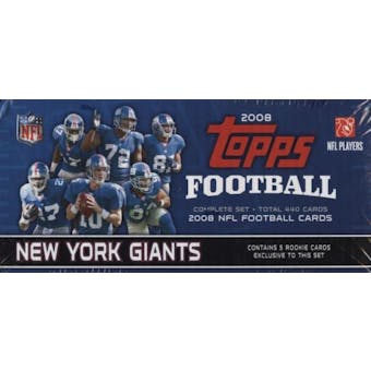 2008 Topps Football Factory Set (Box) (New York Giants)