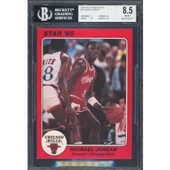 1985 Star Team Supers 5x7 #CB1 Michael Jordan BGS 8.5 (9,8.5,8.5,8.5) *1077 (Reed Buy)