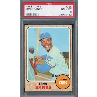 1968 Topps #355 Ernie Banks PSA 8 *4132 (Reed Buy)