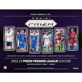 2022/23 Panini Prizm Premier League EPL Soccer Hobby 2-Box - DACW Live 12 Spot Random Pack Break #1