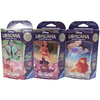 Disney Lorcana: The First Chapter Starter Deck - Set of 3