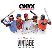 2023 Onyx Vintage Baseball Hobby 24-Box Case (Presell)