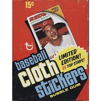 1977 Topps Cloth Stickers Baseball Wax Box