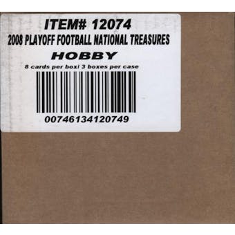 2008 Playoff National Treasures Football Hobby 3-Box Case 12074