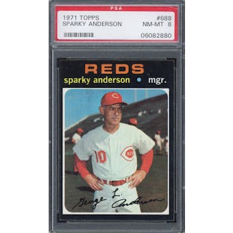 1971 Topps #688 Sparky Anderson PSA 8 *2880 (Reed Buy)