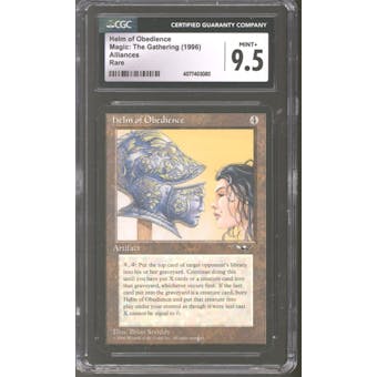 Magic the Gathering Alliances Helm of Obedience CGC 9.5 NEAR MINT (NM) MINT+