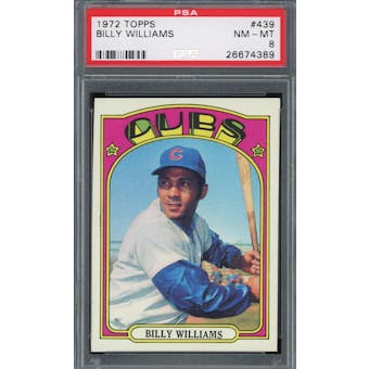 1972 Topps #439 Billy Williams PSA 8 *4389 (Reed Buy)