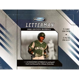 2008 Razor Letterman Edition Baseball Hobby Box