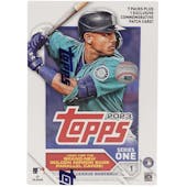 2023 Topps Series 1 Baseball 7-Pack Blaster Box (Commemorative Relic Card!)
