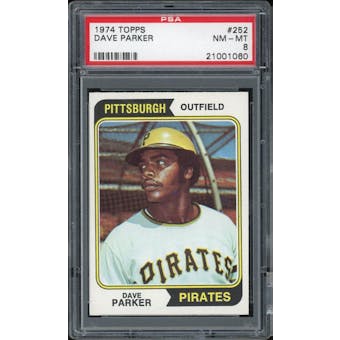 1974 Topps #252 Dave Parker RC PSA 8 *1060 (Reed Buy)
