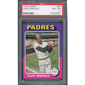 1975 Topps #61 Dave Winfield PSA 8 *4661 (Reed Buy)