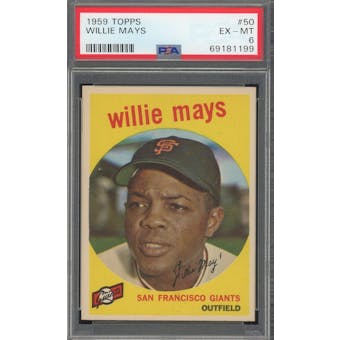 1959 Topps #50 Willie Mays PSA 6 *1199 (Reed Buy)