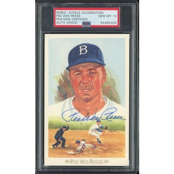 Pee Wee Reese Autographed Perez Steele Celebration PSA/DNA Auto 10 *5359 (Reed Buy)