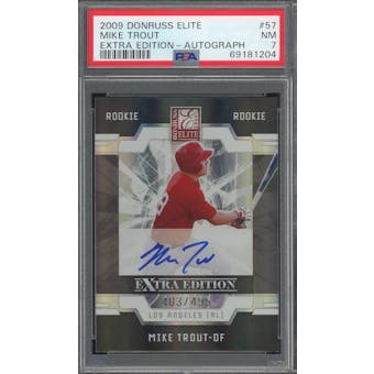2009 Donruss Elite Extra Edition Auto #47 Mike Trout #/495 PSA 7 *1204 (Reed Buy)