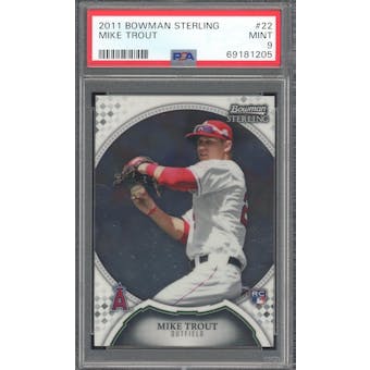 2011 Bowman Sterling #22 Mike Trout RC PSA 9 *1205 (Reed Buy)