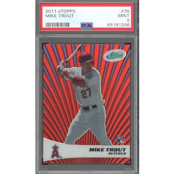 2011 eTopps #35 Mike Trout RC #/999 PSA 9 *1206 (Reed Buy)