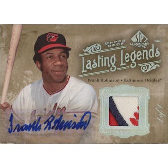 2005 SP Legendary Cuts Lasting Legends Autograph Patch Platinum #FR Frank Robinson 1/1 (Reed Buy)