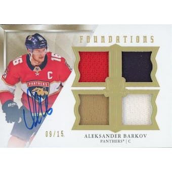 2019/20 The Cup Foundations Jersey Autographs #FAB Aleksander Barkov #/15 (Reed Buy)