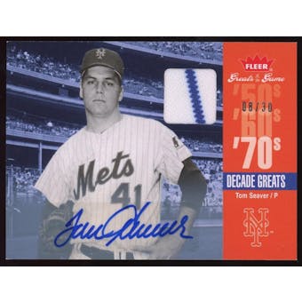 2006 Greats of the Game Decade Greats Autograph Mem #TS Tom Seaver #/30 (Reed Buy)