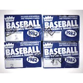 1982 Fleer Baseball Vending Box Group of 4 (#1-4)(BBCE)(FASC) (Reed Buy)