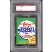 1981 Topps Baseball Wax Pack PSA 7