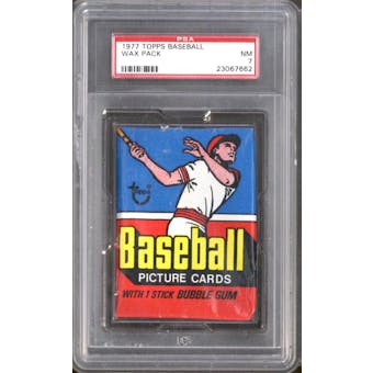 1977 Topps Baseball Wax Pack PSA 7