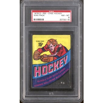 1978/79 O-Pee-Chee Hockey Wax Pack PSA 8