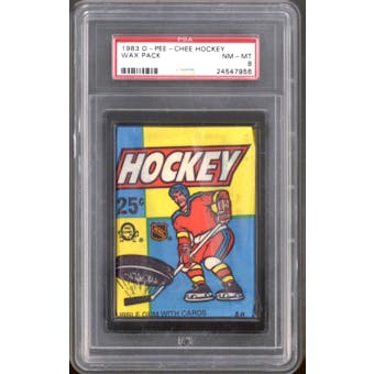 1983/84 O-Pee-Chee Hockey Wax Pack PSA 8