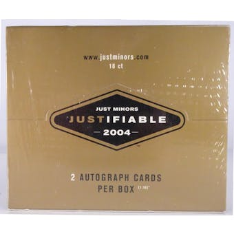 2004 Just Minors Justifiable Baseball Hobby Box (Reed Buy)