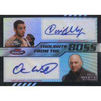 2012 Topps UFC Finest MMA #TFDB-AW Jose Aldo / Dana White Thoughts from the Boss Auto #24/25