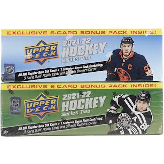 2021/22 Upper Deck Hockey Factory Set (Box) - Set of 2 (Series 1 / Series 2)