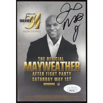 Floyd Mayweather Autographed Flyer Card JSA AB84303 (Reed Buy)
