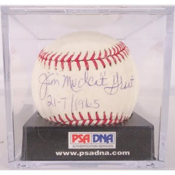 Jim Mudcat Grant Autographed MLB Selig Baseball (21-7/1965) PSA/DNA J84491 (Reed Buy)