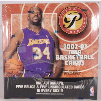 2002/03 Topps Pristine Basketball Hobby Box (Torn Wrap) (Reed Buy)