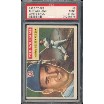 1956 Topps #5 Ted Williams WB PSA 9MC *6876 (Reed Buy)