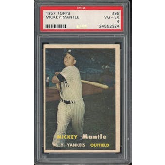1957 Topps #95 Mickey Mantle PSA 4 *2324 (Reed Buy)