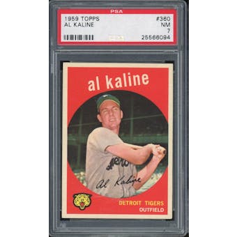 1959 Topps #360 Al Kaline PSA 7 *6094 (Reed Buy)