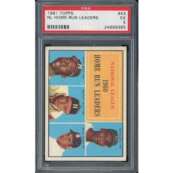 1961 Topps #43 NL Home Run Leaders PSA 5 *9365 (Reed Buy)