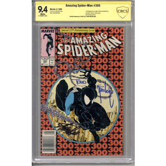 Amazing Spider-Man #300 Newsstand Variant CBCS 9.4 Signed by Stan Lee and Todd McFarlane