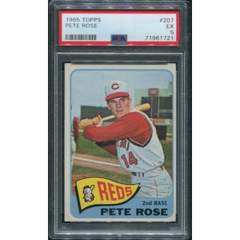 1965 Topps Baseball #207 Pete Rose PSA 5 (EX)