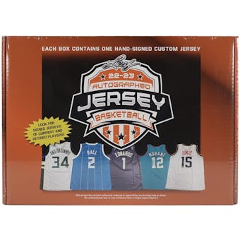 2022/23 Leaf Autographed Basketball Jersey Hobby Box