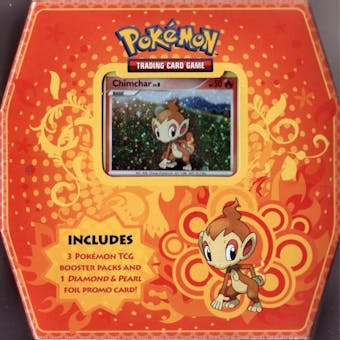 2009 Pokemon Trio Chimchar Tin (3 Booster Packs + 1 Promo Card)
