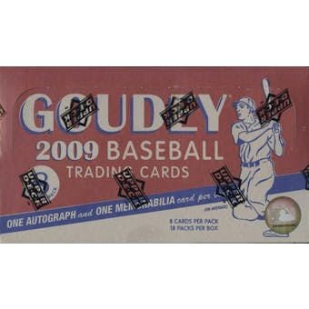 2009 Upper Deck Goudey Baseball Hobby Box