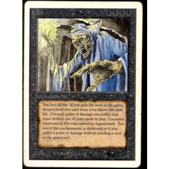 Magic the Gathering Unlimited Lich MODERATELY PLAYED (MP)