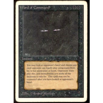 Magic the Gathering Unlimited Word of Command HEAVILY PLAYED (HP)