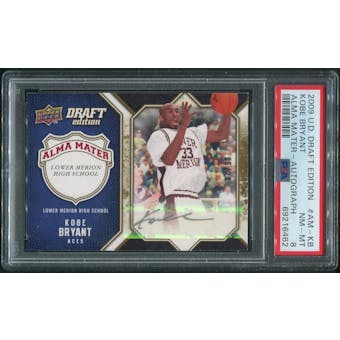 2009/10 Upper Deck Draft Edition Basketball #AMKB Kobe Bryant Alma Mater Auto #06/24 PSA 8 (NM-MT)