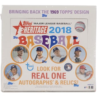 2018 Topps Heritage Baseball 24-Pack Retail Box