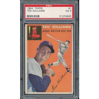 1954 Topps #1 Ted Williams PSA 3 *4945 (Reed Buy)